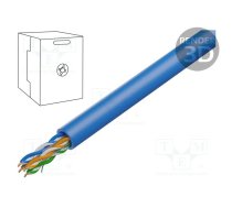 Wire; U/UTP; Cat 6; 4x2x23AWG; OFC; wire; PVC; blue; 305m | IHBL305 | IHBL305