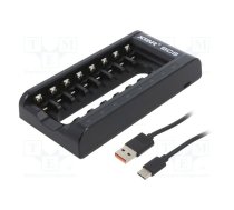 Charger: for rechargeable batteries; Li-Ion,Ni-MH; 0.5A | XTAR-BC8  | BC8