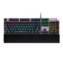 CANYON Nightfall GK-7, Wired Gaming Keyboard,Black 104 mechanical switches,60 million times key life, 22 types of lights,Removable magnetic wrist rest,4 Multifunctional control knob,Trigger actuation 1.5mm,1.6m Braided cable,US layout,dark grey, size | CND-SKB7-US | 5291485005627