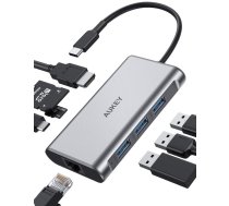 CB-C91 aluminium USB-C Hub 8in1 RJ45 Eth | AIAUKACBC910000  | 5902666661678 | CB-C91