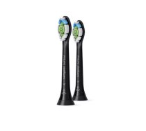 Philips Sonicare W2 Optimal White  standarta zobu birstes uzgalis (2 gab)  melns HX6062/13 | HX6062/13  | 8710103850342