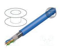 Wire; U/UTP; 4x2x23AWG; 6a; solid; Cu; LSZH; blue; 305m; Øcable: 7.2mm | 10GB24.06305  | 10GB24.06305