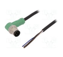 Connection lead; M12; PIN: 4; angled; 10m; plug; 250VAC; 4A; SAC; PVC | 1415594  | SAC-4P-M12MR/10,0-PVC