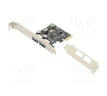 PC extension card: PCIe; USB A socket x2; USB 3.0; 5Gbps; 0÷85°C | DS-30220-5  | DS-30220-5