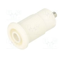 Connector: 4mm banana; socket; 24A; 1kV; white; nickel plated | BI-SLB4-E-29  | 49.7083-29