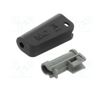 Plug case; black; Overall len: 36.3mm; Socket size: 4mm | KT-L-4-30-21  | 64.1046-21