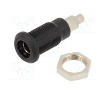 Connector: 4mm banana; socket; 25A; 30VAC; 60VDC; black; on panel | LB4H-IE/N-21  | 64.3042-21