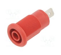 Connector: 4mm banana; socket; 24A; 1kV; Cutout: Ø12.2mm; red | BI-SLB4-F/N-22  | 49.7031-22