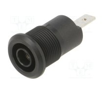 Connector: 4mm banana; socket; 24A; 1kV; black; nickel plated | BI-SLB4-F/A-21  | 23.3030-21