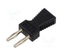 Connector: 2mm banana; stackable safety shunt; black; 10A; 30.4mm | KS2-6L/N-21  | 63.9353-21