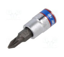 Socket; socket spanner; PZ1; 1/4"; 37mm; Bit: Pozidriv® | KT-203801  | 203801