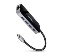 HMC-6GL 3x USB-A, HDMI, RJ-45, USB 3.2 Gen 1 hub, PD 100W, 20cm USB-C cable | HMC-6GL | 8595247906182 | NUAXNUS3PHMC6GL