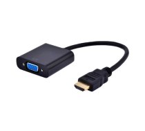Gembird HDMI (19pin) to VGA (15pin) Adapteris + Audio kabelis | A-HDMI-VGA-03 | 8716309089784 | AKCGEMADA0091