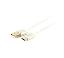 Gembird Cotton braided USB Male to Type-C Male 1.8m Silver | CCB-MUSB2B-AMCM-6-S  | 8716309100762 | CCB-MUSB2B-AMCM-6-S