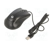 Mouse; black; USB; optical,wired; 1.8m; No.of butt: 3 | DM114 | DM114