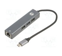 Hub USB; RJ45 socket,USB A socket x3,USB C plug; USB 3.0; 5Gbps | DH311A  | DH311A