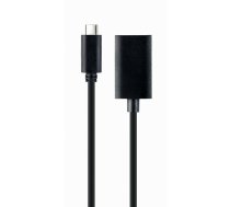 Kabelis Gembird USB Type-C Male - DisplayPort Female 4K 15cm Black | AIGEMA000000036  | 8716309124119 | A-CM-DPF-02
