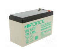 Re-battery: acid-lead; 12V; 7.5Ah; AGM; maintenance-free; EFL | ACCU-EFL7.5-12/ECF  | EFL7,5-12