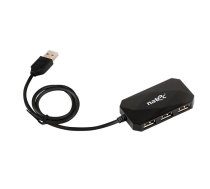 Hub USB; USB A socket x4,USB A plug; USB 2.0; LOCUST; PnP; black | NHU-0647 | NHU-0647