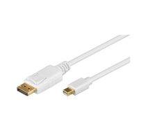 Goobay | Mini DisplayPort adapter cable 1.2 | White | Mini DisplayPort plug | DisplayPort plug | 1 m | Gold-Plated connectors | 52858  | 4040849528583