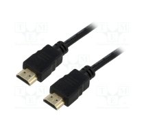 Cable; HDCP 2.2,HDMI 2.0; HDMI plug,both sides; 1m; black; 30AWG | GOOBAY-60620  | 60620