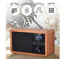 Adler | Radio DAB+ Bluetooth | AD 1184 | Alarm function | Black/Brown | AD 1184  | 5902934839167