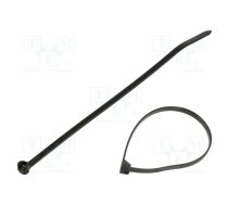 Cable tie; with a metal clasp; L: 140mm; W: 3.6mm; black; polyamide | TY24MX  | 7TAG009130R0009