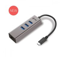 i-tec USB-C Metal 3-portowy HUB USB 3.0 z adapterem Gigabit Ethernet RJ-45 10|100|1000 Mbps +3x port USB 3.0 | NUITCUS3P000006  | 8595611701887 | C31METALG3HUB