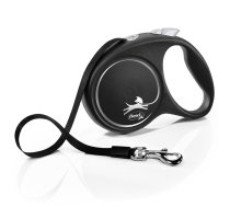 Inerces pavada suņiem – Trixie Flexi BLACK DESIGN, tape leash, L: 5 m, black | DLZFLXSMY0097  | 4000498034101 | DLZFLXSMY0097