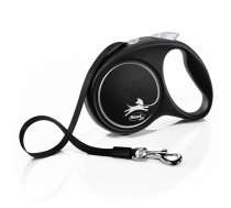 Inerces pavada suņiem – Trixie Flexi BLACK DESIGN, tape leash, M: 5 m, black | DLZFLXSMY0093  | 4000498034002 | DLZFLXSMY0093