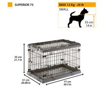 FERPLAST Superior 75 - dog cage - 77 x 51 x 55 cm. | 73187101  | 8010690185675 | DLZFPAKLA0049