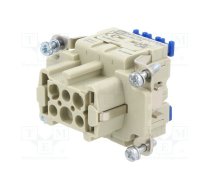 Connector: HDC; contact insert; female; Han® ES Press; PIN: 6; 6+PE | 09330062778  | 09330062778