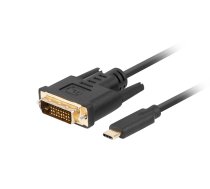 Lanberg CA-CMDV-10CU-0005-BK video cable adapter 0.5 m USB Type-C DVI-D Black | CA-CMDV-10CU-0005-BK  | 5901969436839 | KBALAEUSB0114
