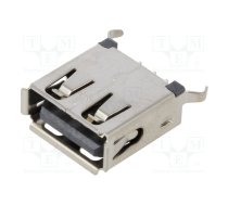 Connector: USB A; socket; THT; PIN: 4; vertical; USB 2.0; 1.5A | USB1040-GF-L-B  | USB1040-GF-L-B