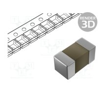 Capacitor: ceramic; MLCC; 6.8pF; 50V; C0G (NP0); ±0.5pF; SMD; 0402 | 0402N6R8D500CT  | 0402N6R8D500CT