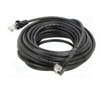 Patch cord; F/UTP; 5e; stranded; CCA; PVC; black; 10m; 26AWG | F/UTP5-90-100BK  | 94191