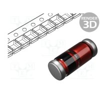 Diode: Zener; 0.5W; 36V; SMD; reel,tape; MiniMELF glass; 0.1uA | BZV55C36-DC  | BZV55C36