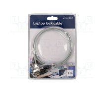 Security wire; silver; Features: key protection; 1.8m | LK-K-01  | LK-K-01