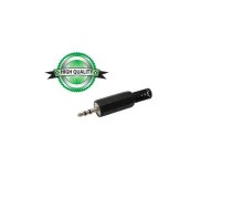 2.5mm MALE JACK CONNECTOR - PLASTIC BLACK STEREO | CA002  | 5410329283636