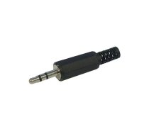 3.5mm MALE JACK CONNECTOR - BLACK PLASTIC STEREO | CA111  | 5410329297381