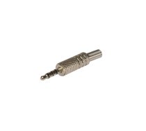 3.5mm MALE JACK CONNECTOR - NICKEL STEREO - 4 CONTACTS | CA127 | 5410329593001