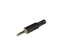 3.5mm MALE JACK CONNECTOR - BLACK STEREO - 4 CONTACTS | CA128  | 5410329593018