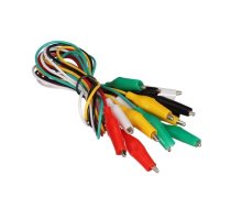 SET WITH 10 WIRES - 50 cm - 5 COLOURS WITH BOOTED CROCODILE CLIPS - 27 mm | CM11N  | 5410329697402