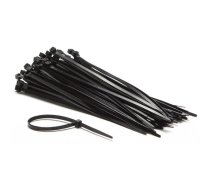 NYLON CABLE TIE SET - 4.6 x 200 mm - BLACK (100 pcs) | ECTB200  | 5410329369736