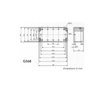 SEALED ABS BOX WITH INSERTS - 160 x 80 x 55 mm CLEAR COVER | G368C  | 5410329345570