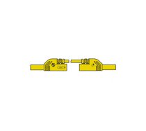 CONTACT PROTECTED INJECTION-MOULDED MEASURING LEAD 4mm 25cm / YELLOW (MLB-SH/WS 25/1) | HM0431S25A  | 4002044183592