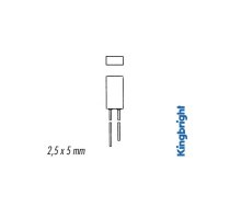 2.5 x 5mm RECTANGULAR LED LAMP RED DIFFUSED | L-383SRDT  | 5410329224868