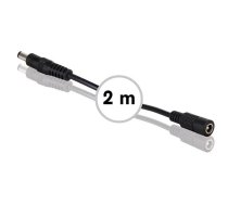 DC POWER EXTENSION CABLE WITH MALE-FEMALE PLUG - 2 m - BLACK | PSS6EDC2M  | 5410329722692