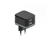 COMPACT CHARGER WITH DUAL USB OUTPUT 5 V - 4.8 A max. - 24 W max. - black | PSS6EUSB40B  | 5410329711658