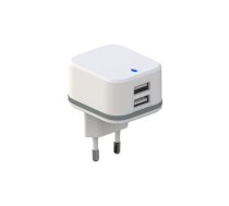 COMPACT CHARGER WITH DUAL USB OUTPUT 5 V - 4.8 A max. - 24 W max. - White | PSS6EUSB40W  | 5410329711665